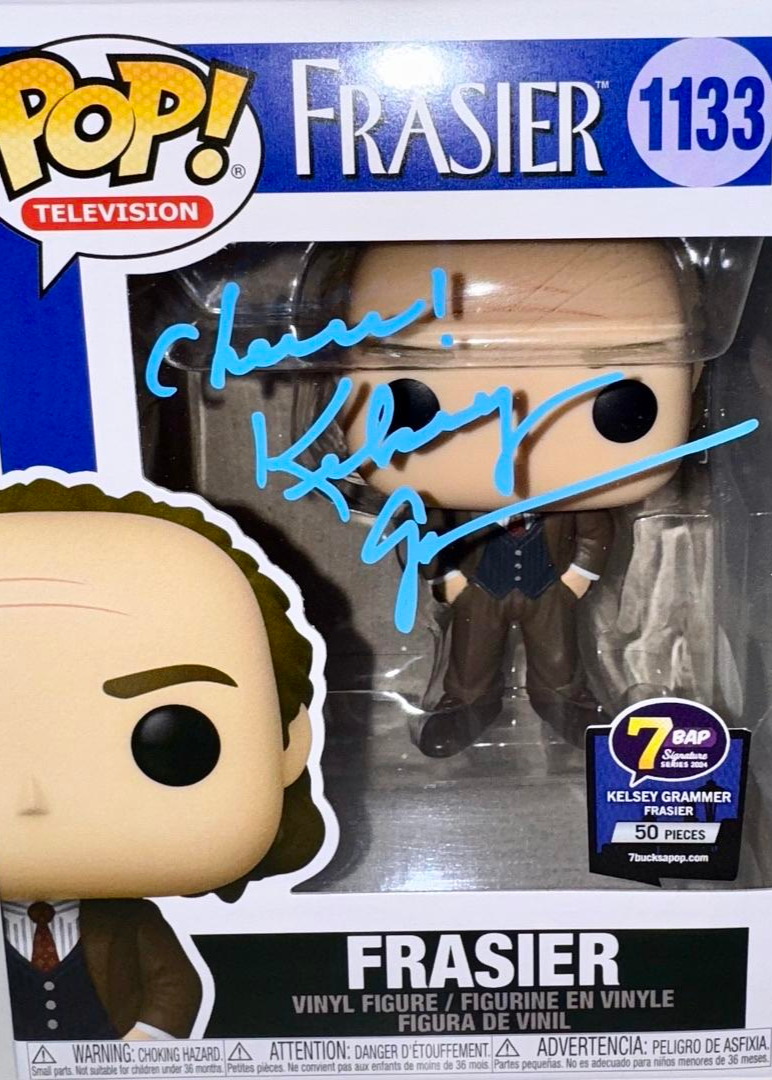 Kelsey Grammer Limited Edition Signed Funko Pop #1133 w/Cheers! inscription (Frasier) - JSA COA